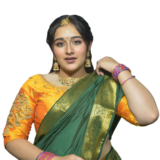 Mango Embroidered Blouse with Aari Fusion Work