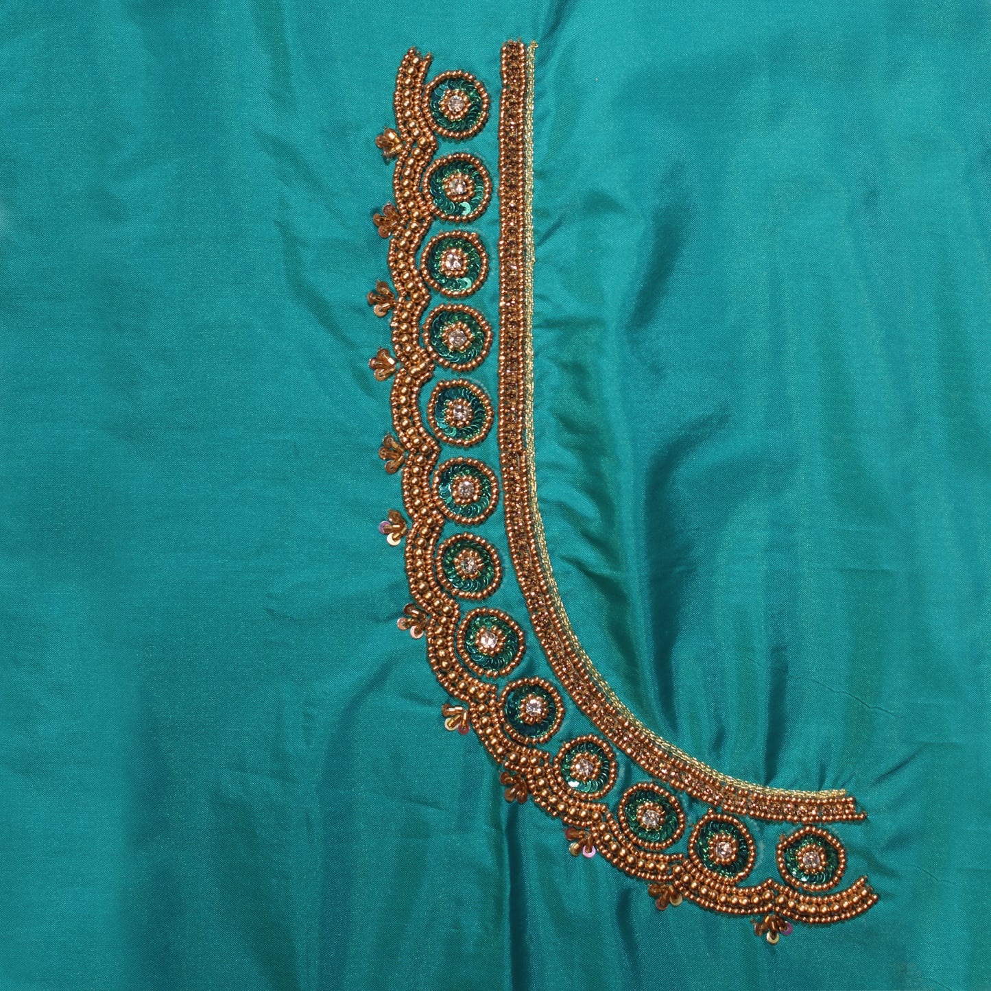 Turquoise Radiance Designer Blouse Piece