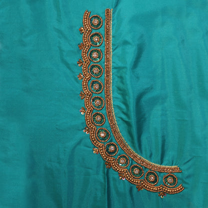 Turquoise Radiance Designer Blouse Piece