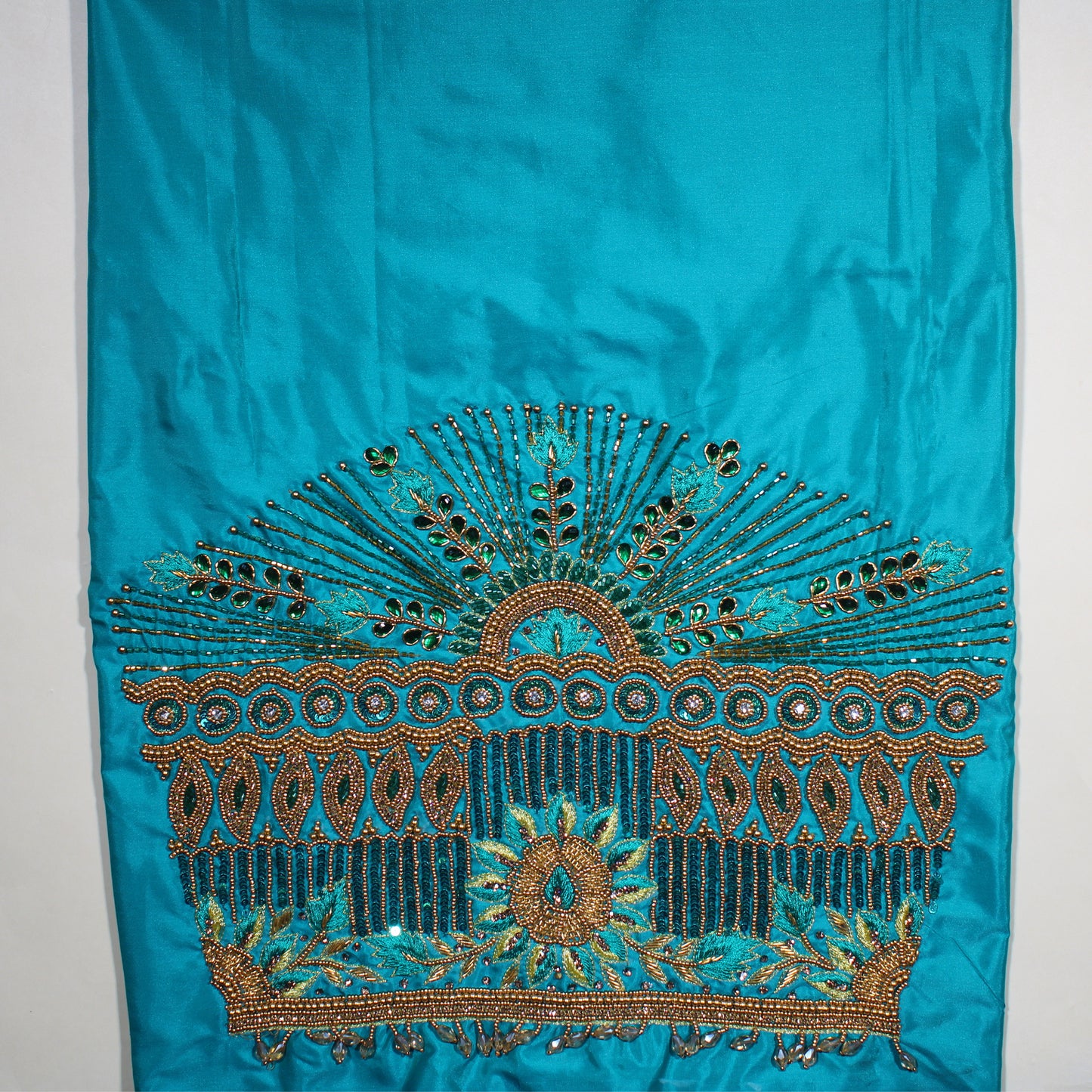 Turquoise Radiance Designer Blouse Piece