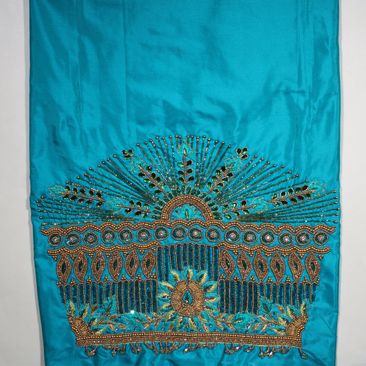 Turquoise Radiance Designer Blouse Piece