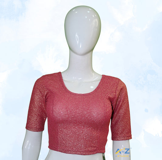 Rani Tissue Lycra Blouse with Golden Crumble