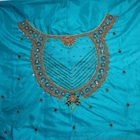 Turquoise Radiance Designer Blouse Piece