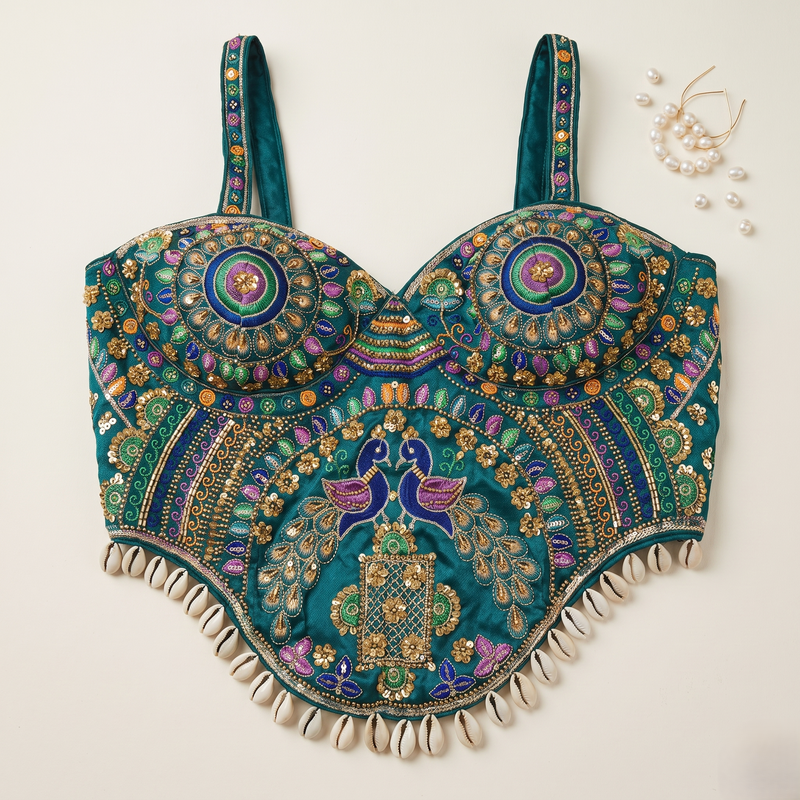 Rama Green Heritage Corset Blouse