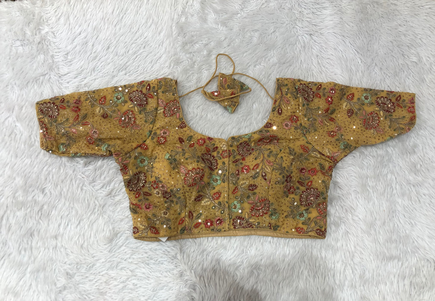 The Gold Botanical Zardozi blouse
