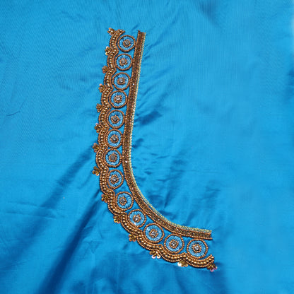 Azure Heritage Handcrafted Designer Blouse