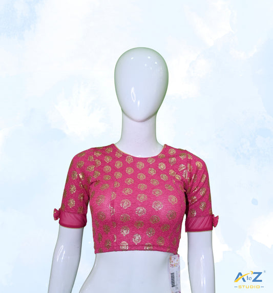 Rani Crush Blouse with Golden Mango Print