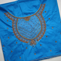 Azure Heritage Handcrafted Designer Blouse