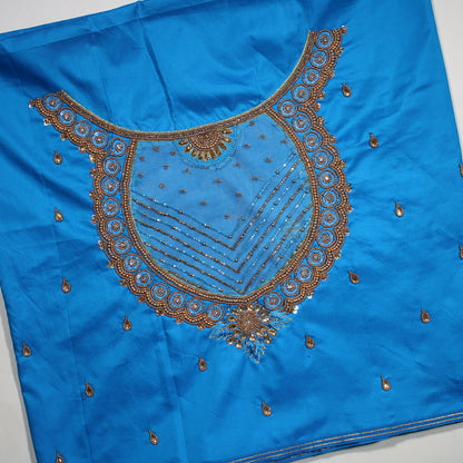 Azure Heritage Handcrafted Designer Blouse
