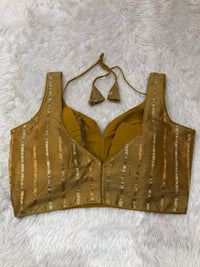 Mustard Metallic Shimmer Bustier Top