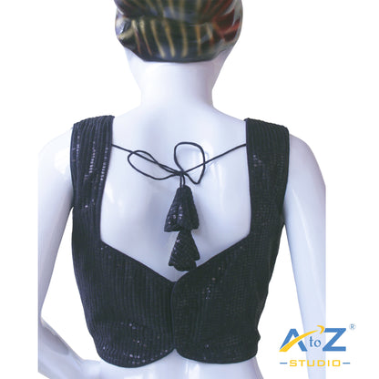 Midnight Spark Sequin Blouse