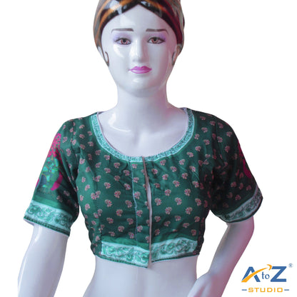 Emerald Folk Art Printed Blouse