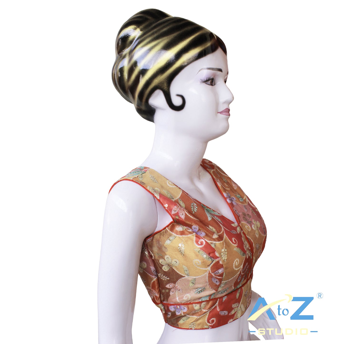 Red Bloom Embroidered Blouse