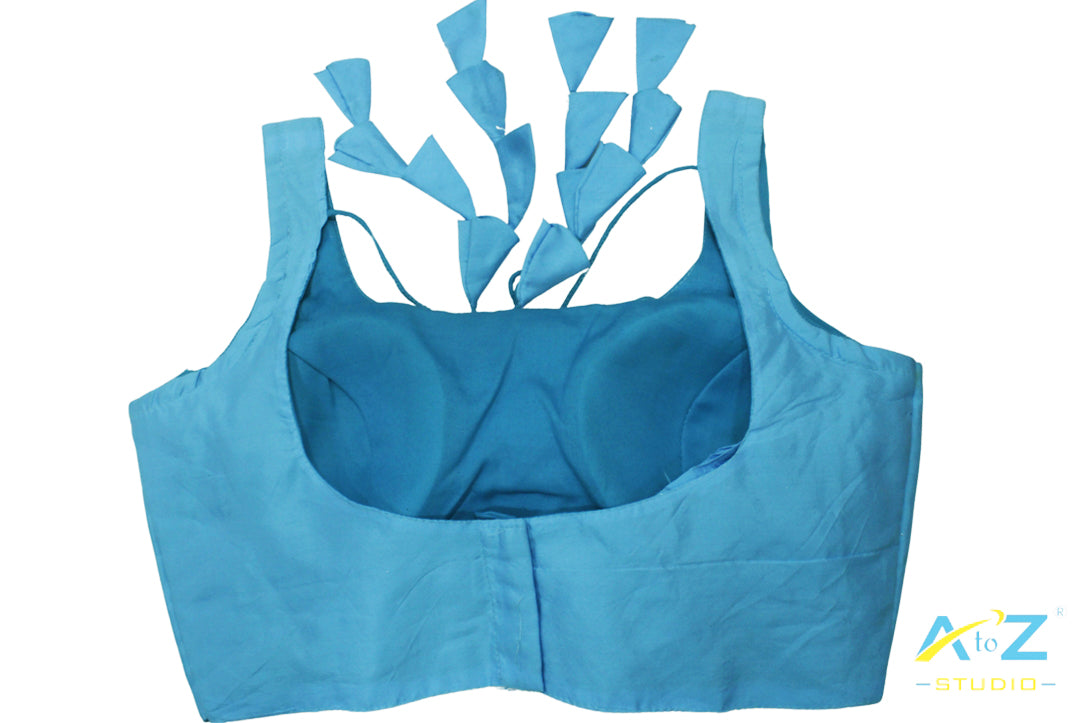 Dark Aqua Simplicity Cotton Blouse