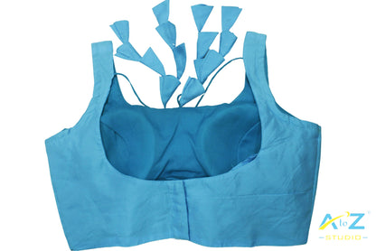 Dark Aqua Simplicity Cotton Blouse