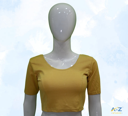 Lirial  Cotton Lycra Blouse with Micro Checks