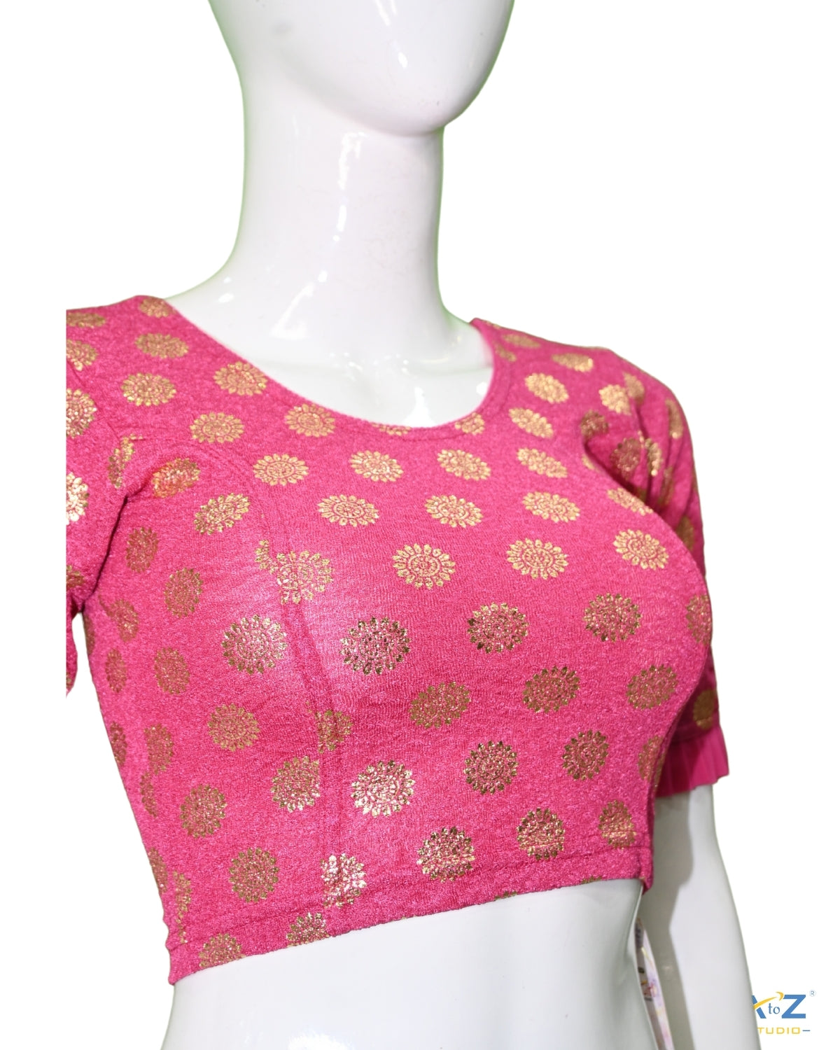 Rani Crush Blouse with Golden Sunflower