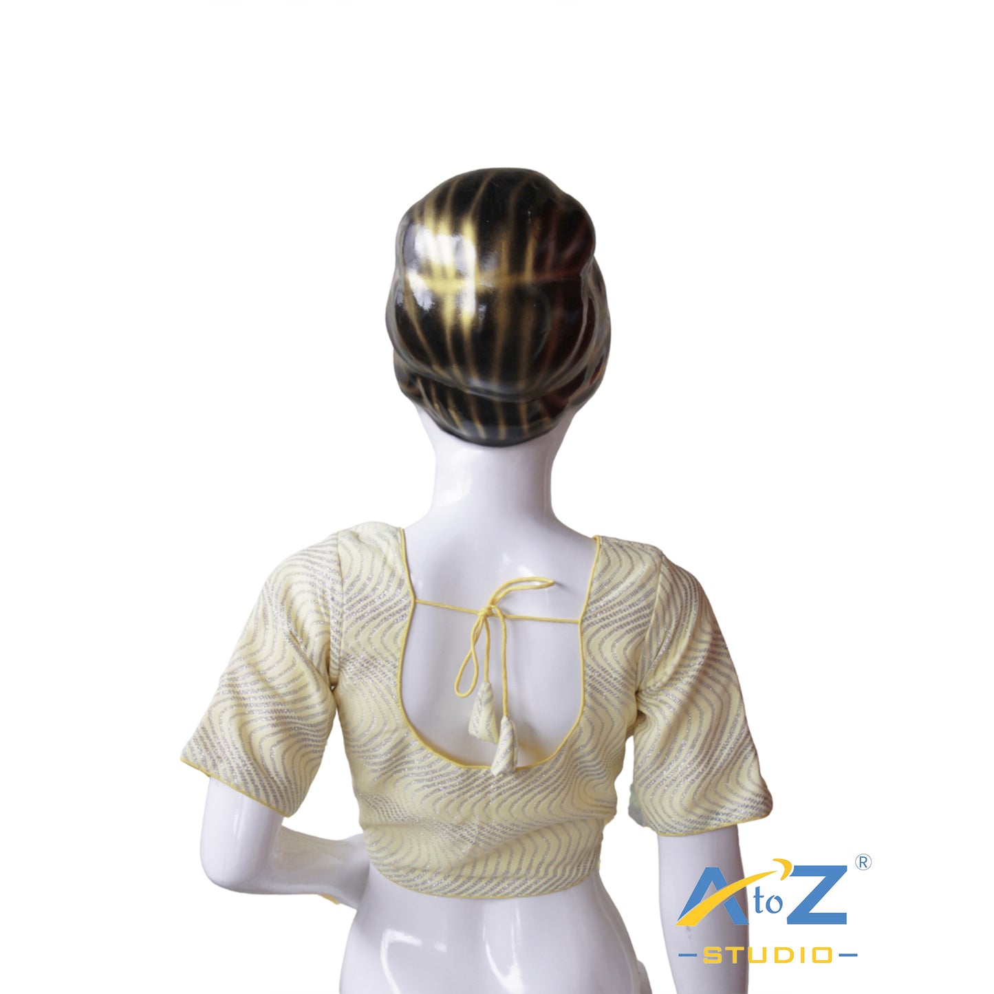 Light Yellow Sparkle Sequin Blouse