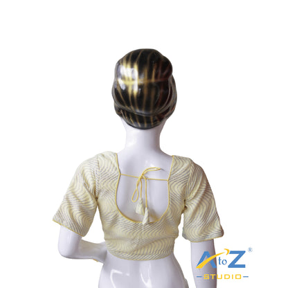 Light Yellow Sparkle Sequin Blouse