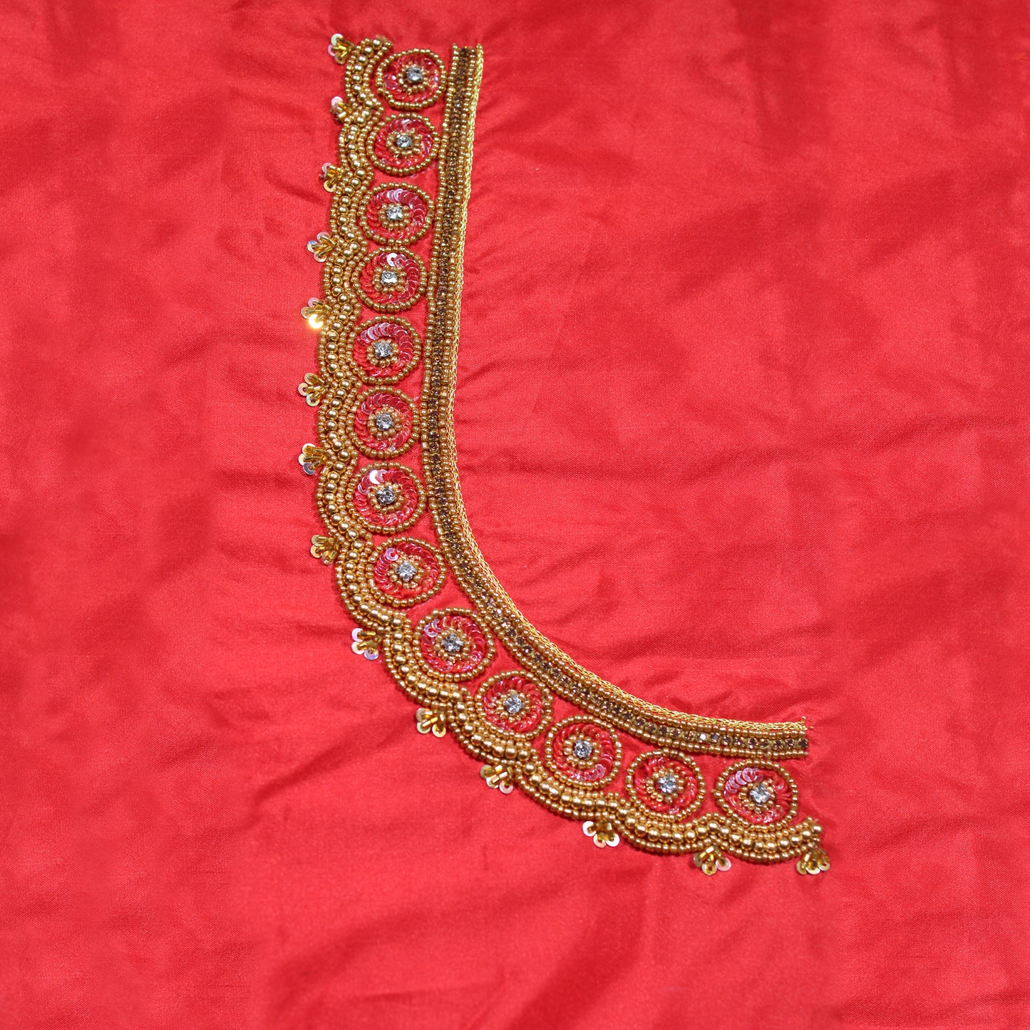 Regal Red Cutwork & Zardosi Designer Blouse