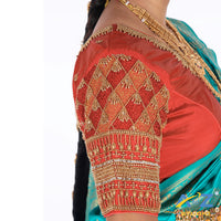 Magenta pink Silk Cloth Blouse with Kite Design