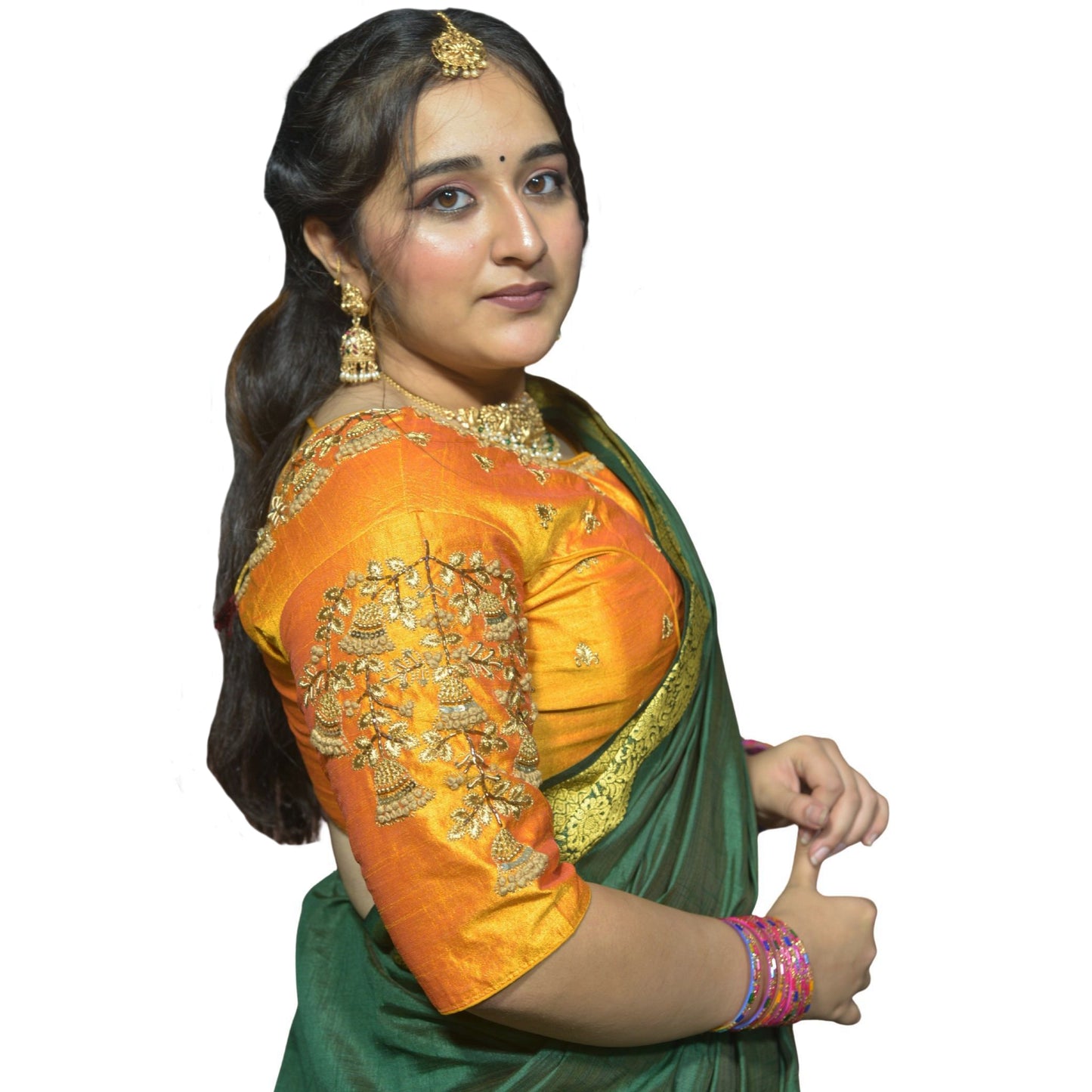 Mango Embroidered Blouse with Aari Fusion Work