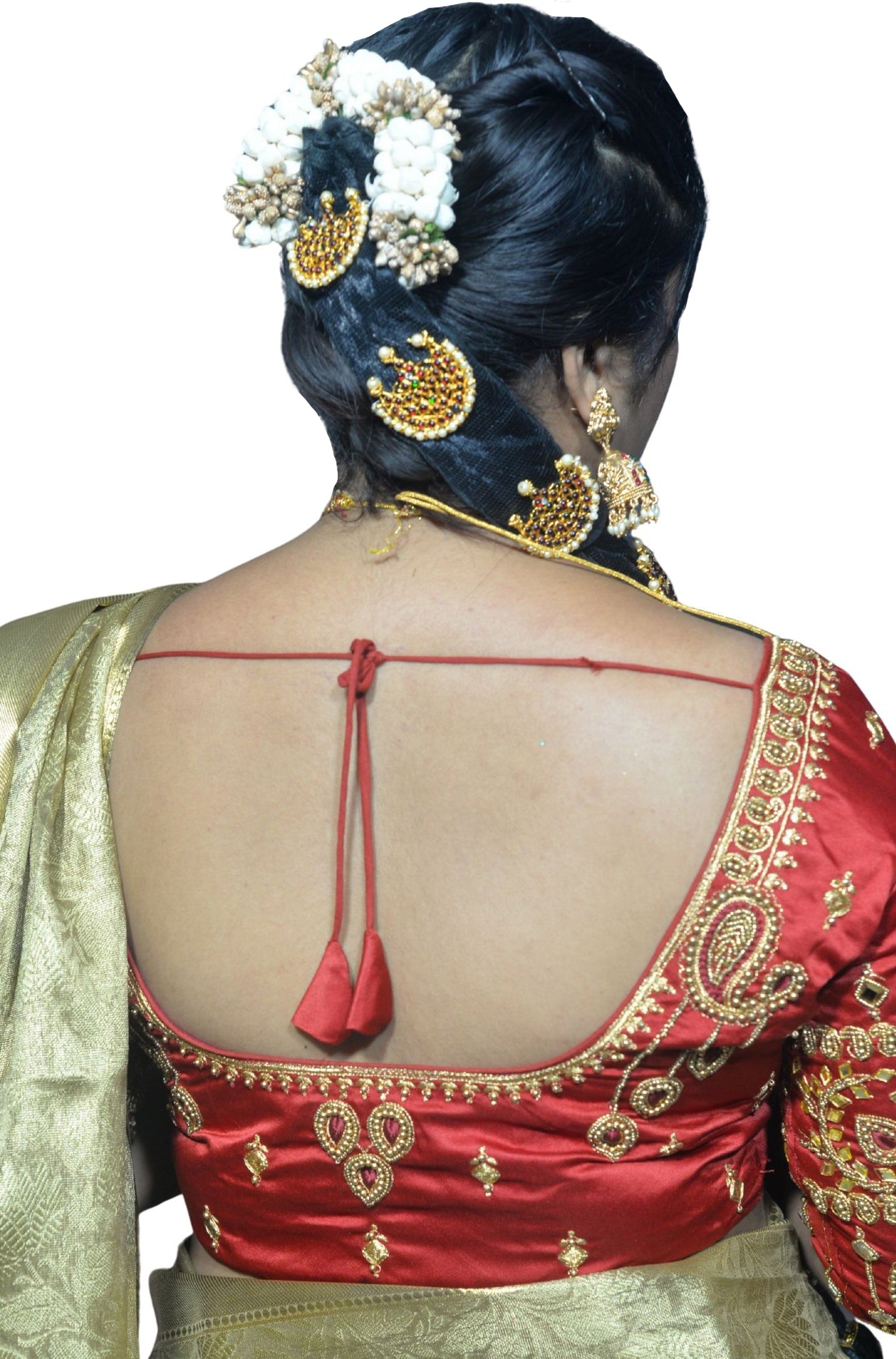 Maroon Blouse with Kite & Mango Motifs, Dual Embroidery