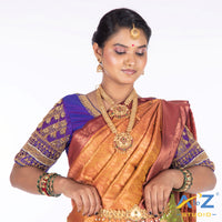 Purple Tissue Cloth Blouse with Kite Design