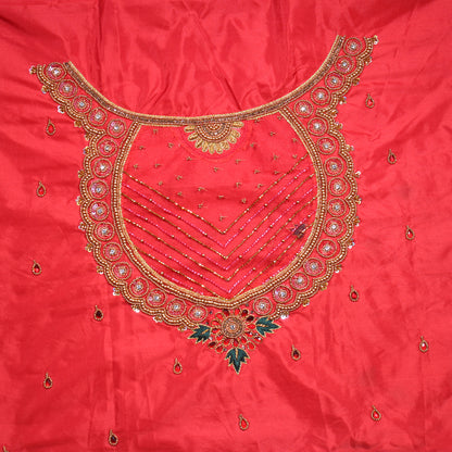 Regal Red Cutwork & Zardosi Designer Blouse