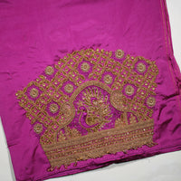 Royal Peacock Maggam Work Designer Silk Blouse