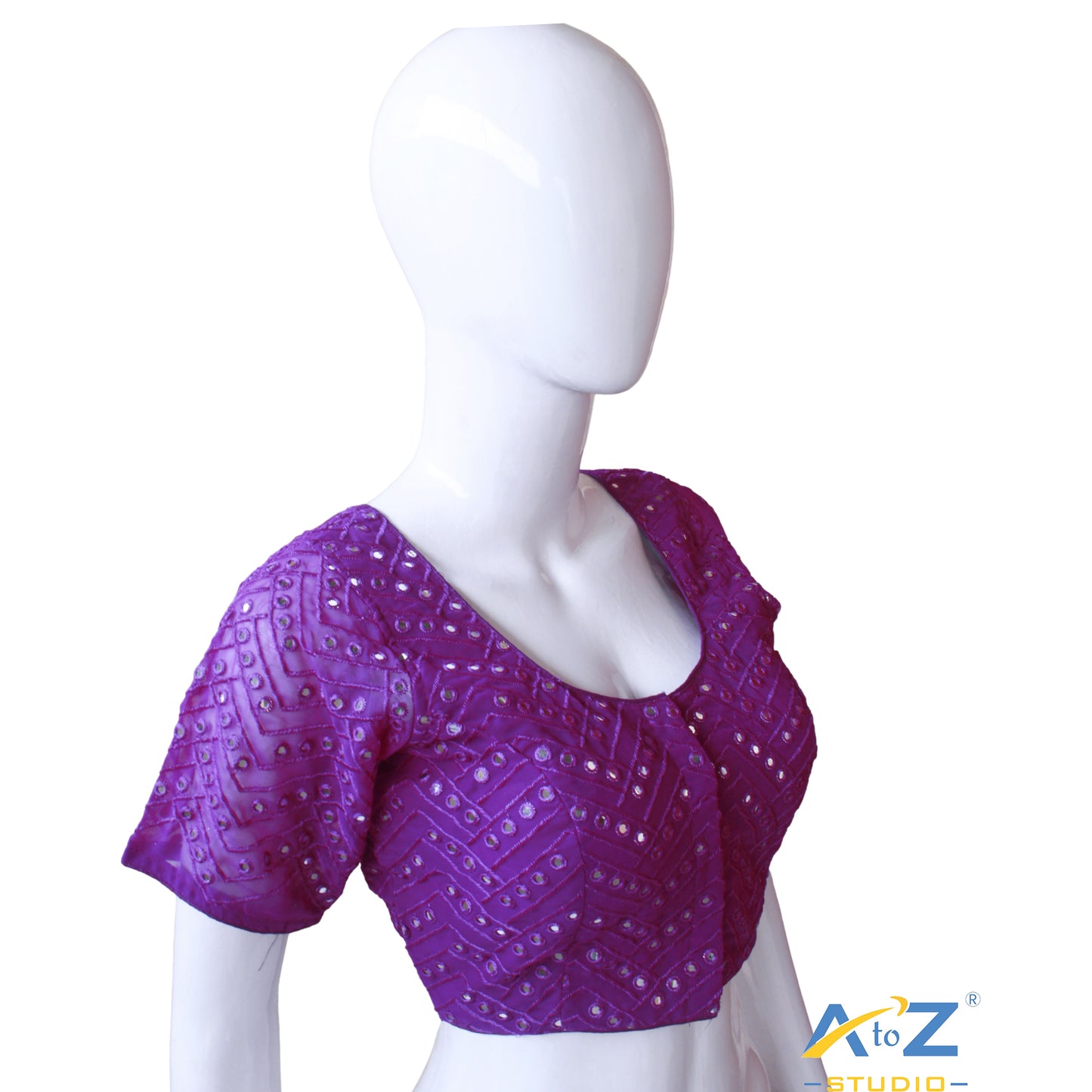 Royal Gleam Violet Blouse