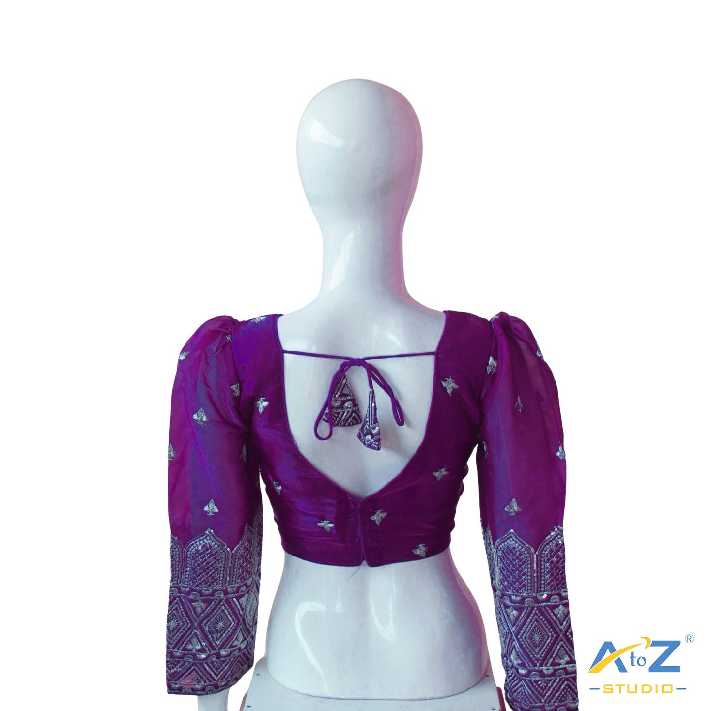 Dark Purple Silk Blouse