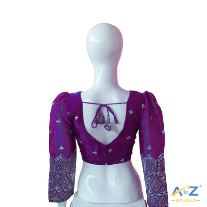 Dark Purple Silk Blouse