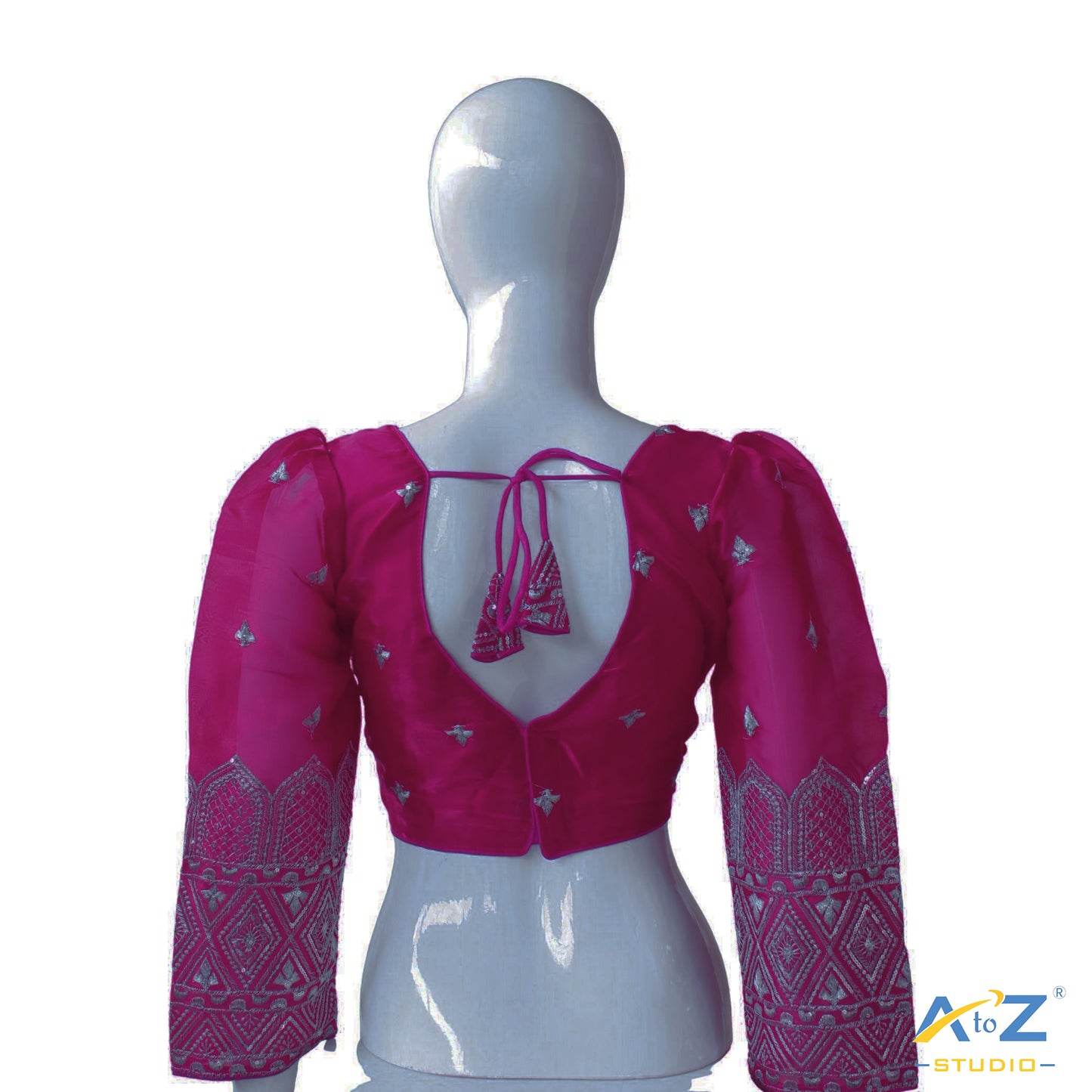 Fuchsia Silk Blouse