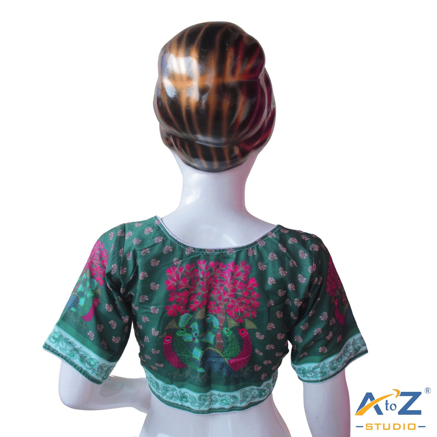 Emerald Folk Art Printed Blouse