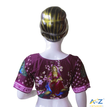 Regal Muse Printed Silk Blouse