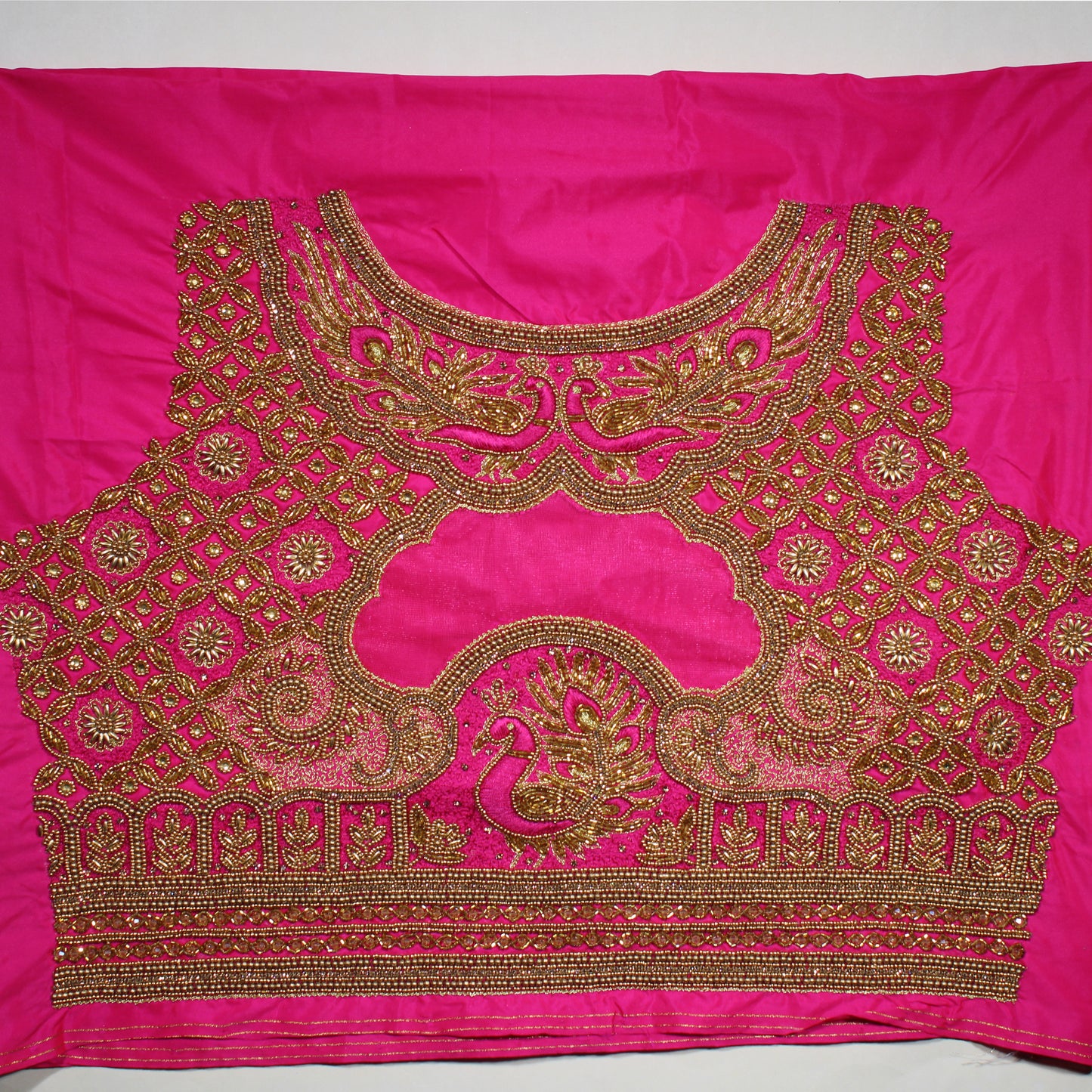 Grand Peacock Handcrafted Wedding Blouse