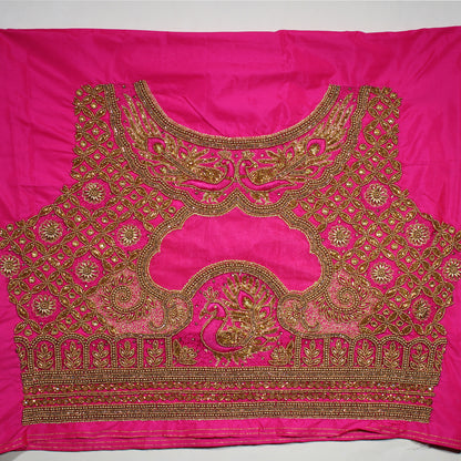 Grand Peacock Handcrafted Wedding Blouse