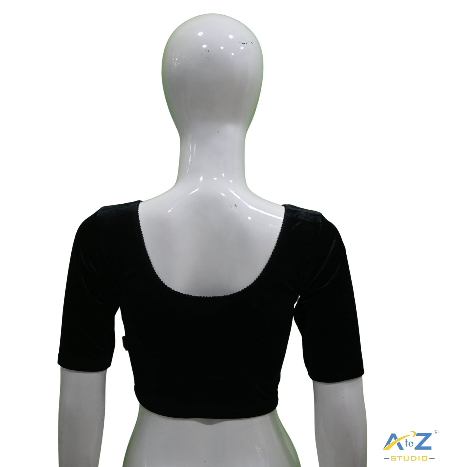 Black Velvet Plain Blouse