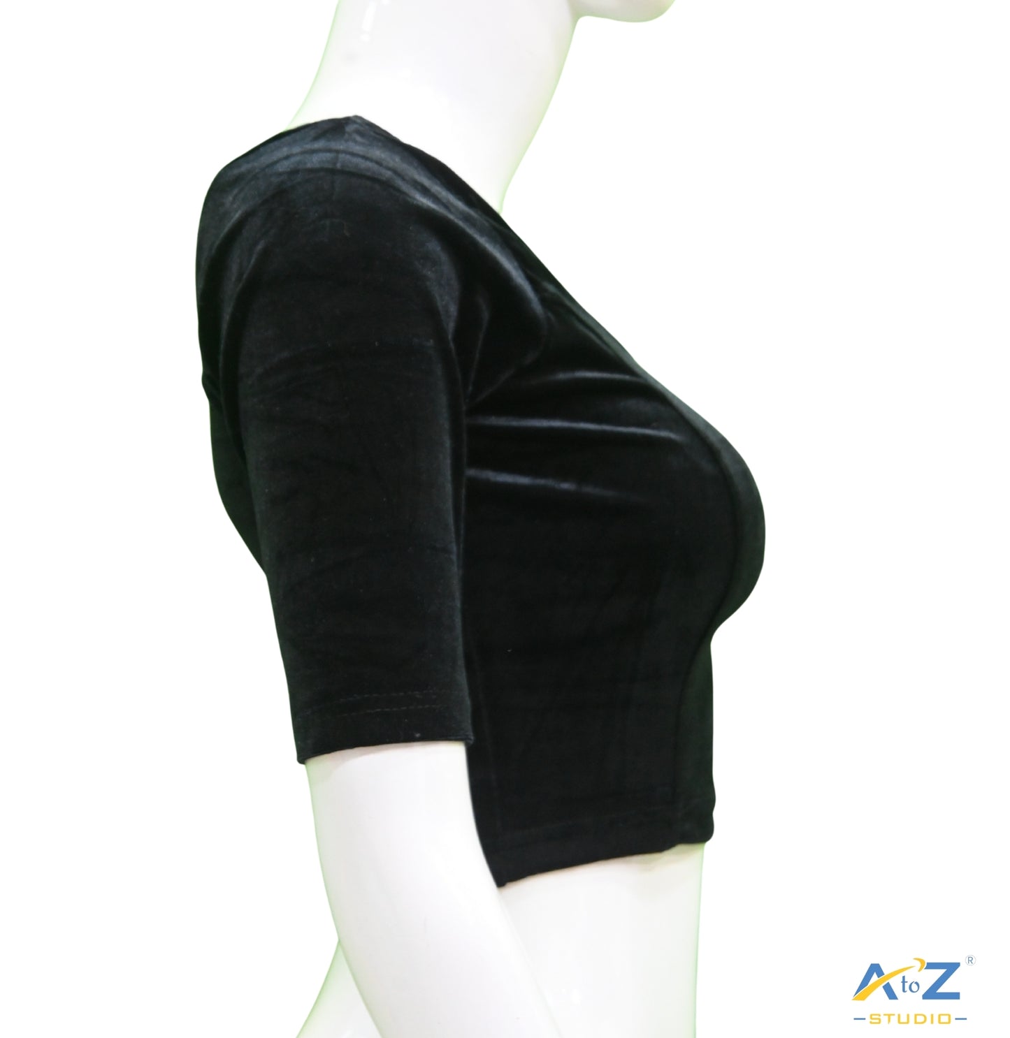 Black Velvet Plain Blouse