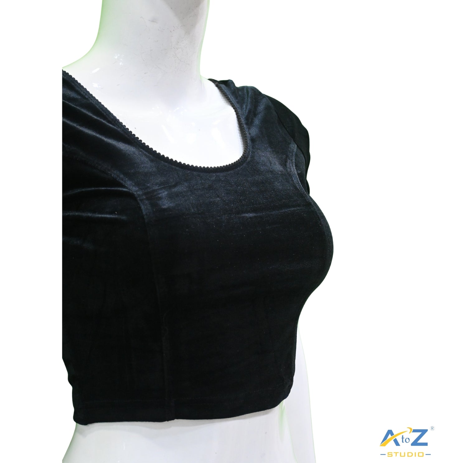 Black Velvet Plain Blouse