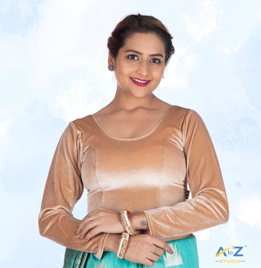 Chiku Velvet Plain Blouse