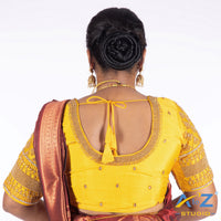Light yellow Silk Cloth Blouse with Kite Design