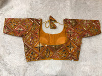 Multicolor Threadwork & Sequin Patchwork Blouse