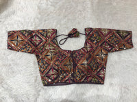Multicolor Threadwork & Sequin Patchwork Blouse