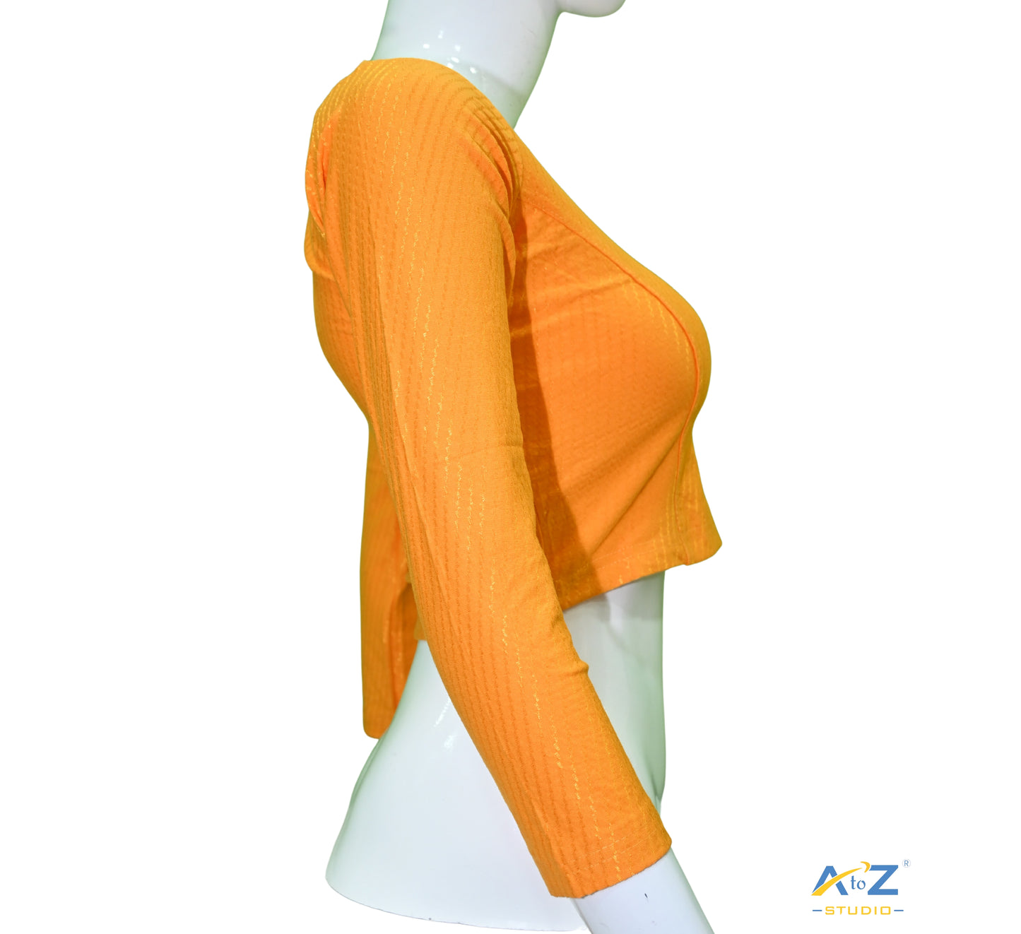 Mango Cotton Lycra Blouse with Shiny Cross Lines