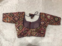 Multicolor Threadwork & Sequin Patchwork Blouse