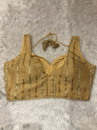 Gold Metallic Shimmer Bustier Top