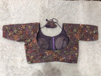 Lavender Botanical Zardozi Blouse