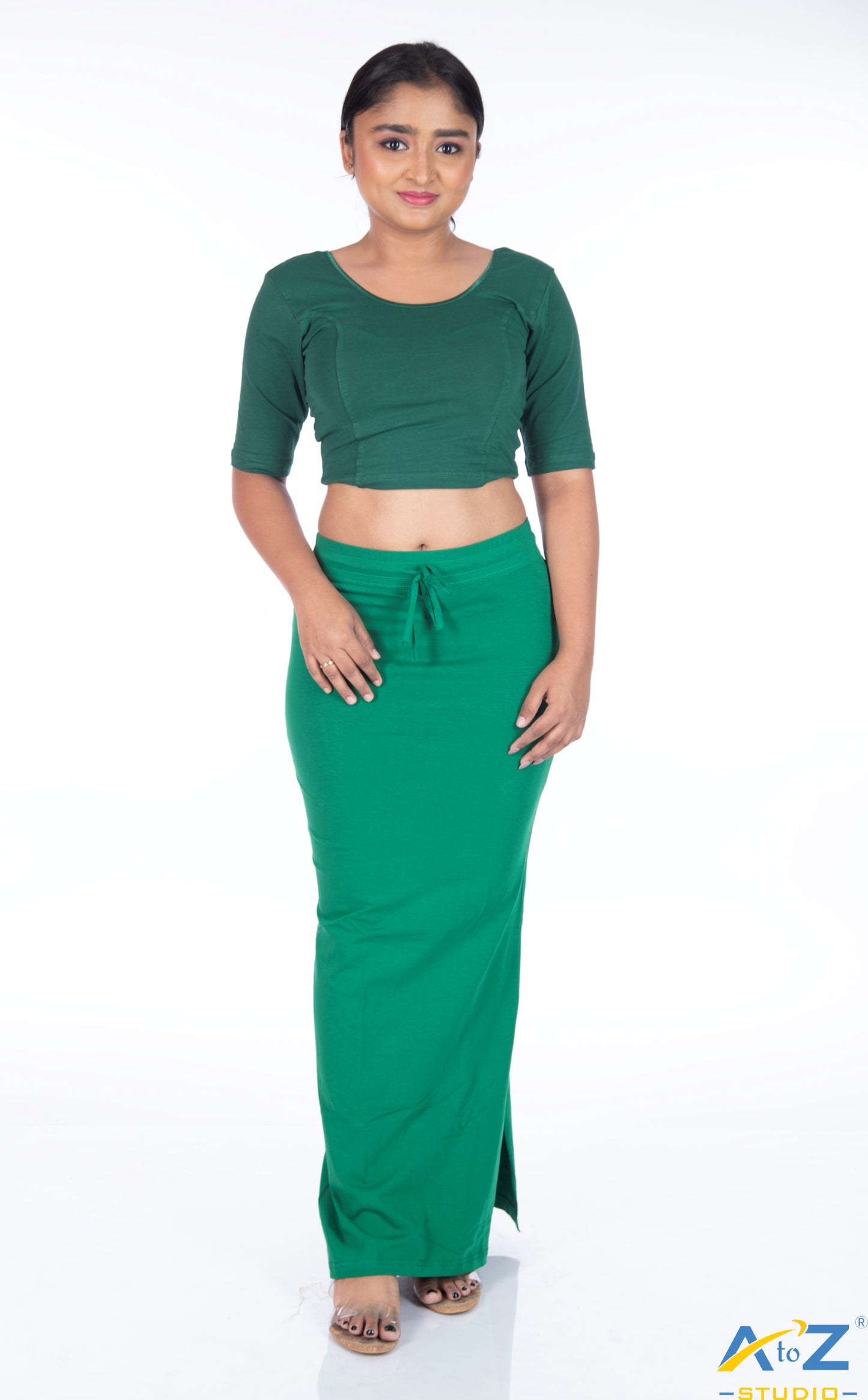 Basil Green Plain Cotton Shapewear